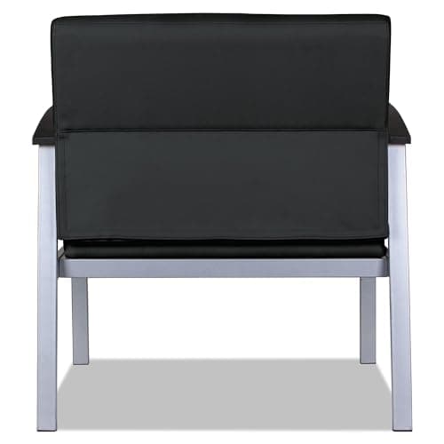 Alera metalounge Series bariatric Guest Chair, 30.51" x 26.96" x 33.46", Black seat, Black Back, Silver Base 9