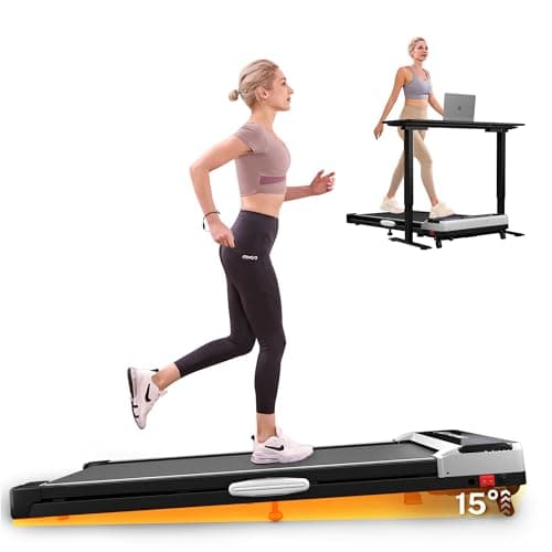 Walking Pad with 15% Incline, Under Desk Portable Foldable Treadmill for Home Office, Walking Pad 4 in 1 for Walking Running, 2.5HP Compact Small Treadmill with Remote Control