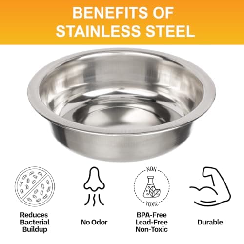 Neater Pet Brands 1.5 Cup (12 oz.) Shallow Stainless Steel Cat Bowls, 1 Single Neater Feeder Replacement Bowl (Deluxe Model), Metal Cat Dishes for Food and Water, Whisker Friendly, Dishwasher Safe 5