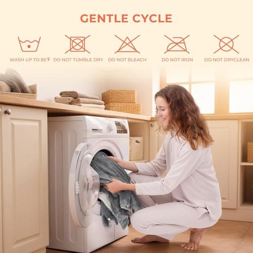 JOLLYVOGUE USB Heated Blanket Throw, Wearable & Portable Heating Electric Blanket for Adults, 3 Levels & 8 Heating Zone Shawl for Indoor & Outdoor, Light Grey (Battery Not Included) 6