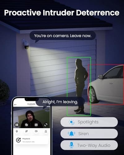ZOSI 2K Wireless Security Camera System,4pcs 3MP Pan/Tilt Cameras Outdoor Indoor,Night Vision,Spotlight Siren,AI Human Detection,8CH 3MP WiFi Surveillance NVR with 1TB HDD for 24/7 Recording 6