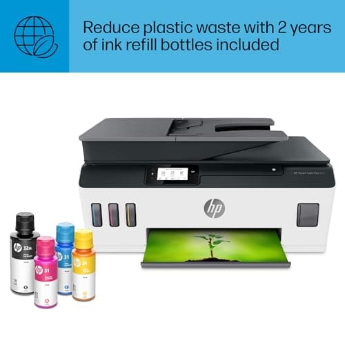 HP Smart Tank Plus 651 Wireless All-in-One Printer, Ink Tank Printer-for-Home Use, 2 Years of Ink Included Auto Document Feeder, Mobile Print, Scan, Copy, Fax, an EcoTank Alternative (7XV38A) 16