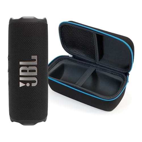 JBL Flip 7 (Black) + Bundle with divvi! Protective Hardshell Case (Black)