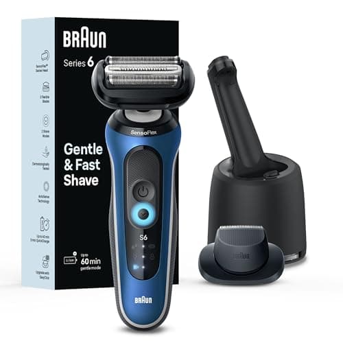 Braun Electric Shaver for Men, Series 6 6172cc, Wet & Dry Shave, Shaving Kit with SmartCare Center and Precision Trimmer, Holiday Gifts for Men