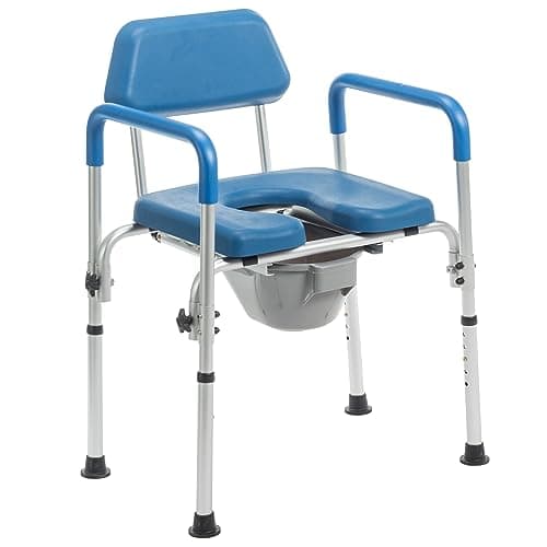 Journey SoftSecure 3-in-1 Commode Chair - 3-in-1 Bathroom Chair with Microban - Bedside Commode Chair for Toilet with Arms & Pail - Elevated Toilet Seat & Shower Chair - Raised Toilet Seat