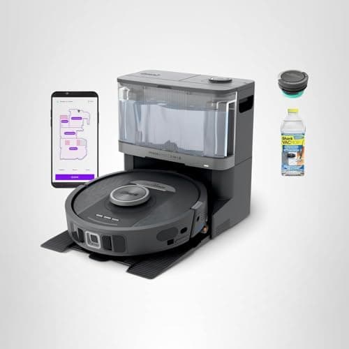 Shark Robot Vacuum & Mop Combo, NeverTouch System, Self-Emptying and Refilling, for Wood, 60-Day Debris Capacity, 30-Tank Reservoir, Pad Drying, 5 Intelligent Cleaning Technologies, RV2820YE 10