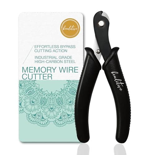 Beaditive Memory Wire Cutter | Jewelry Making, Beading, Crafting | High-Carbon Steel | 5-Inch (Black)