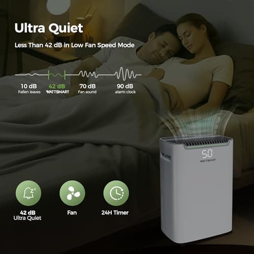 4,500 Sq.Ft Dehumidifier for Basement with Drain Hose, 50 Pint Dehumidifiers for Large Home with Three Operation Modes, Intelligent Humidity Control, 24HR Timer for RV, Bathroom, Bedroom 8