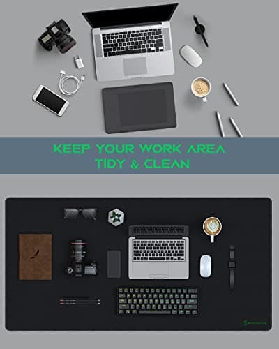 Black Shark Gaming Mouse Pad Desk Mat 47.2” x 23.6”, Oversized Large Mouse Pad, Non-Slip Mousepad, Super-Thick with Special-Textured Surface, Anti-Fray Stitched Edges, Desk Pad Manta P4 6