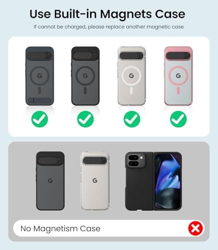 3 in 1 Magnetic Wireless Charger for Google Pixel Watch 3/2, Compatible with MagSafe, Fast Charging Stand with Adapter for Pixel 10/10 Pro Fold/10 Pro XL/9a/9/8/7/6 Pro, Buds(Not for Pixel Watch 4/1) 8