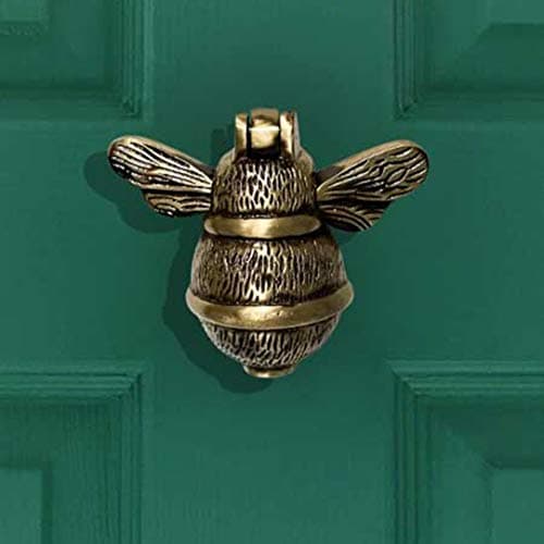 Solid Brass Antique Black Finish Bumblebee Door Knocker for Front Door 4x4.5. Handmade Delightful Detail at an Affordable Price. Unique Pear Shape. A Symbol of Good Fortune 6