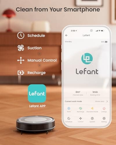 Lefant M310 Robot Vacuum Cleaner– 4500Pa Suction, Ultra-Slim & Quiet, PreciSense Obstacle Avoidance, WiFi/App/Voice Control, 160-Min Runtime, Self-Charging – Ideal for Pet Hair & Hard Floors (Gray) 9