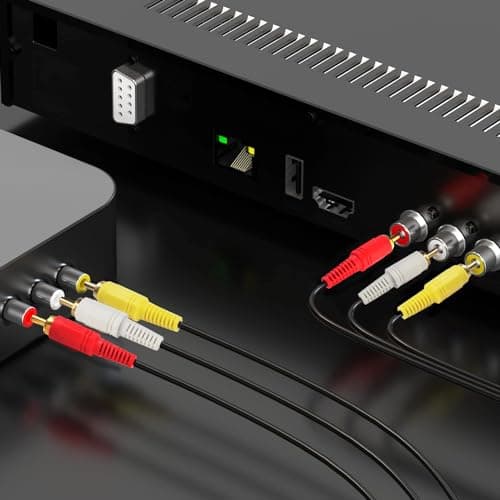 RCA Cable, AV Cable Gold Plated, Yellow/White/red connectors 3 Male to 3 Male-4.6 Feet/1PCS 5