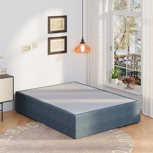 Upcanso 16 Inch Bed Frame Queen Size with Fabric Cover, Metal Platform Queen Bed Frame with Storage No Box Spring Needed, Heavy Duty Non-Slip, Easy Assembly Mattress Foundation 9