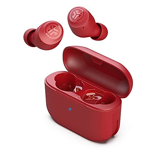 JLab Go Air Pop True Wireless Earbuds, in Ear Headphones, Bluetooth Earphones, Ear Buds with 32H Playtime, Bluetooth Earbuds with Microphone, USB Charging Case, Dual Connect, EQ3 Sound, Rose