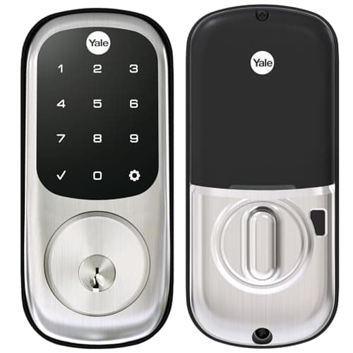 Yale Assure Lock Deadbolt, Satin Nickel Digital Touchscreen Keypad with Z-Wave and Backup Key for Front or Back Entry Door, YRD226-ZW2-619