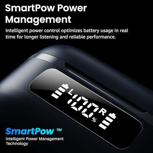 TOZO NC9 Hybrid Noise Cancelling Wireless Earbuds, Bluetooth 5.3 Ear Buds, 6 Mic ENC, IPX8 Waterproof, 60H Playtime, App EQ 5