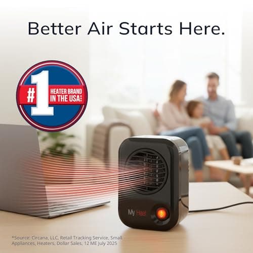 Lasko MyHeat Personal Space Heater, Compact, Black 6