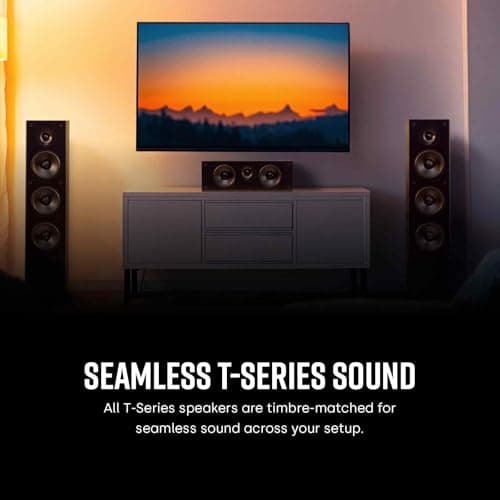 Polk Audio T50 Home Theater and Stereo Floor Standing Tower Speaker (Single, Black) - Deep Bass Response, Dolby and DTS Surround 6