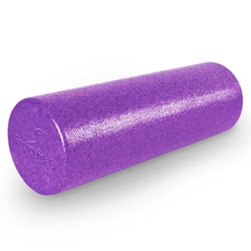 ProsourceFit High Density Foam Rollers 18 - inches long, Firm Full Body Athletic Massager for Back Stretching, Yoga, Pilates, Post Workout Trigger Point Release, Purple