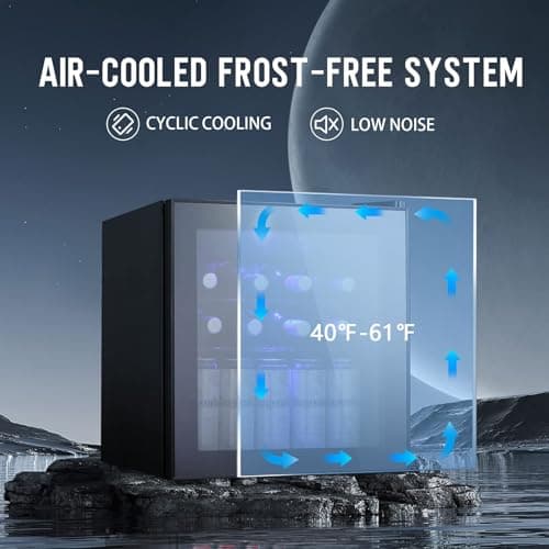 Antarctic Star Mini Fridge Cooler - 70 Can Beverage Refrigerator Glass Door for Beer Soda or Wine –Small Drink Dispenser Machine Removable for Home, Office or Bar Chiller, 1.6cu.ft 5