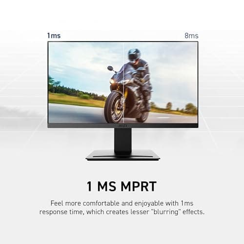 MSI PRO MP223, 22-inch VA 1920 x 1080 (FHD) Computer Monitor, 100Hz, Adaptive-Synch, HDMI, Video Port, VESA Mountable, Less Blue Light, Tilt, 1ms, Black 7