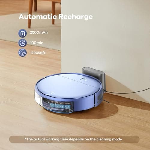 ZCWA Robot Vacuum and Mop Combo,2.4GHz WiFi Link Vacuum Robot,4 Cleaning Mode Robotic Vacuums Cleaner,APP/Remote Aspiradora Robot,Self-Charging Robot Vacuum for Pet Hair,Stains,Carpets,Corner 6