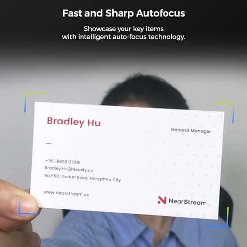 NearStream 4K Webcam for Streaming - Noise Canceling Mic, 45°-95°Adjustable FOV, Auto Focus, AI Framing, Software Control, Plug&Play, Works with Zoom/Teams/Skype/Google Meet 5