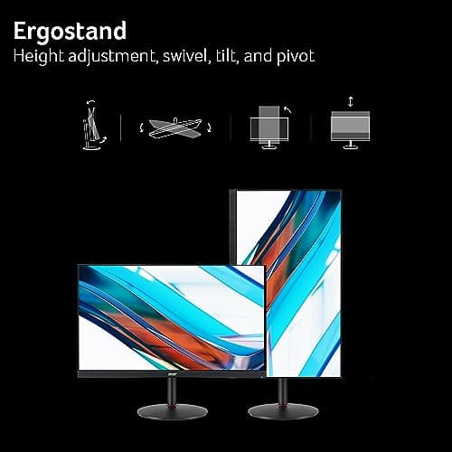 Monitor Acer Nitro 27" WQHD 2560 x 1440 PC Gaming IPS AMD FreeSync Premium | Up to 240Hz Refresh | Up to 0.5ms | DisplayHDR 400 | sRGB 99% | 1 x Display Port 1.4 & 2 x HDMI 2.1 | XV272U W2bmiiprx 7