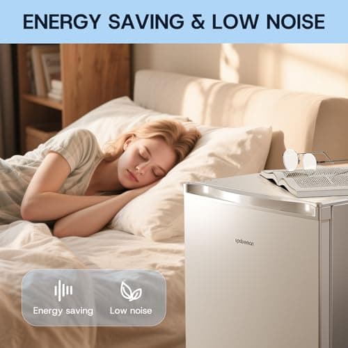 Upstreman 3.0 Cu.ft Small Mini Freezer Upright Freezer with Reversible Door, Fast Cooling, 5 Adjustable Thermostat, Stand Up Freezers with Ice Trays Defrosting Tools for Home, Dorm (White) 8