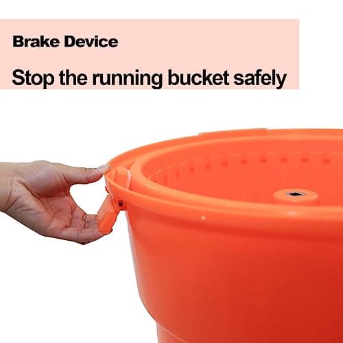 Jiwins 2.5 Gal/10 Qt Large Commercial Salad Spinners | Built-in Braking System | Salad Vegetables Spinners, Wash,Dry | Hand Powered Manual Salad Spinners 5