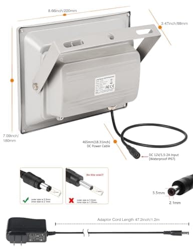 LONNKY [Updated Version :90 Degree Wide Angle] IR Illuminator Long Range up to 330ft/100m,30-LEDs 850nm,IR Infrared Light for Security Camera, Waterproof, Auto ON/Off, Metal Housing 7