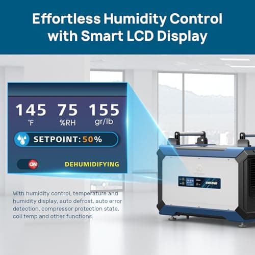 ARGENDON 145 Pint Crawl Space/Basement Dehumidifier with Drain Hose, Commercial Dehumidifiers for Large Space, Industrial, Water Damage, Auto Defrosting, 5 Years Limited Warranty 6