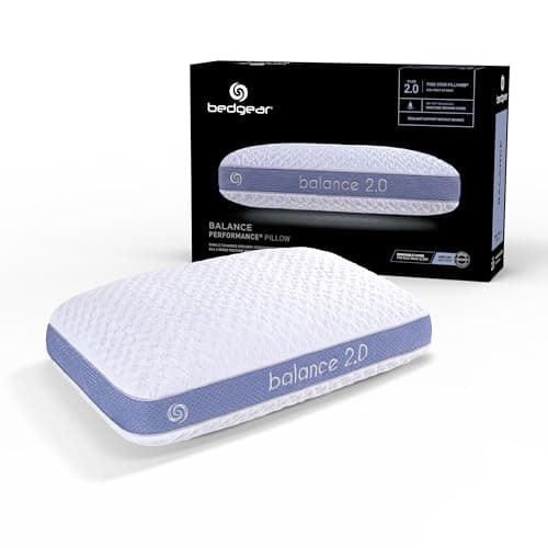 Bedgear Balance Performance Pillow – 2.0 - Moisture Wicking Bed Pillow for All Sleep Positions - Medium Firmness Bed Pillow - Washable Removable Cover – 20" W x 26" L x 5.75" H