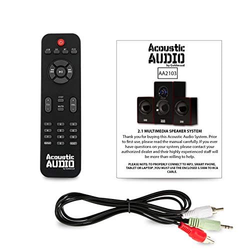 Acoustic Audio by Goldwood 2.1 Bluetooth Speaker System 2.1-Channel Home Theater Speaker System, Black (AA2103) 5