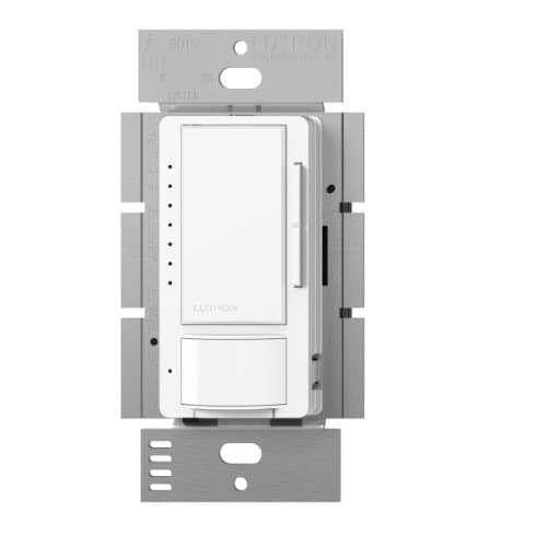 Lutron Maestro LED+ Dimmer and Vacancy Sensor, Single Pole and Multi-Location, MSCL-VP153M-WH, White