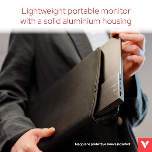 Verbatim Portable Touchscreen Monitor 14" USB-C HDMI Full HD 1080p IPS Display with Metal Housing and Adjustable Kick Stand for Laptops and Gaming Consoles 6