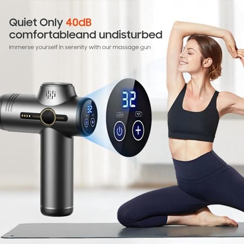 JOYSUWERUN Massage Gun with Heat, Mini Massage Gun - Portable Handheld Muscle Pain Relief and Recovery Tool, Compact and Convenient for Travel and Home Use, 5
