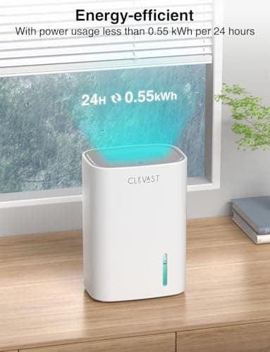 CLEVAST Small Dehumidifier for Home, 30 OZ Mini Quiet Dehumidifiers for Bedroom, Portable Compact Air Dehumidifier for Room, Bathroom, Closet, RV, Camper, House (Not Cordless) 5