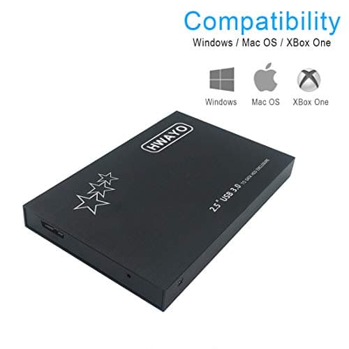 HWAYO 250GB External Hard Drive Portable 2.5'' Ultra Slim HDD Storage USB 3.0 for PC, Laptop, Mac, Chromebook, Xbox One (Black) 5