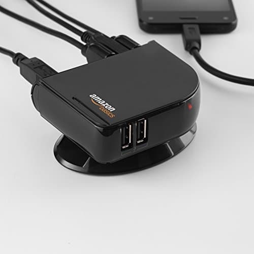 Amazon Basics 7 Port USB 2.0 Hub Tower with 5V/4A Power Adapter, Plug and Play, Charging Ports, Black 10