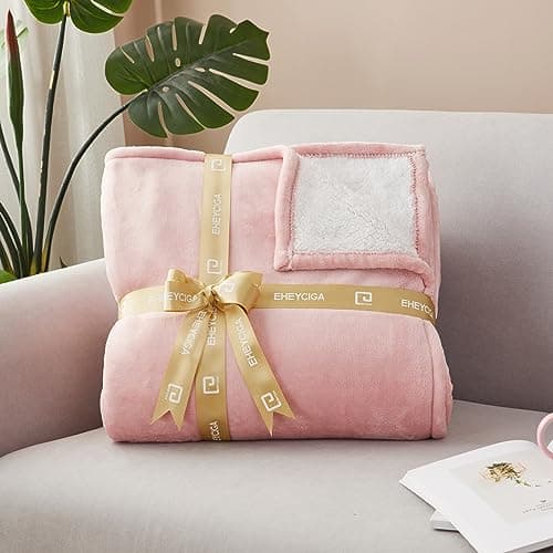 EHEYCIGA Heated Blanket Electric Blanket Full Size - Heating Blanket with 5 Heating Levels & 10 Hours Auto Off, Soft Cozy Sherpa Washable Blanket with Fast Heating, 72 x 84 Inches, Pink 7