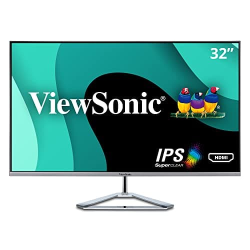 ViewSonic VX3276-MHD 32" 1080p Frameless IPS Monitor with Screen Split Capability HDMI and DisplayPort (Renewed)