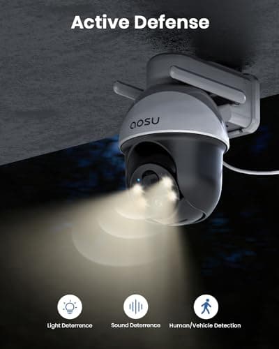 aosu 5MP/3K Solar Security Cameras Wireless Outdoor, View All on The APP, SolarCam D1 SE - 5 Pack 5
