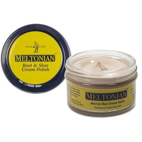 Meltonian Cream Shoe Polish - Boot Polish, Leather Shoe Polish Oil Based with Beeswax - Restores & Protects, 60+ Colors, Dark Cream