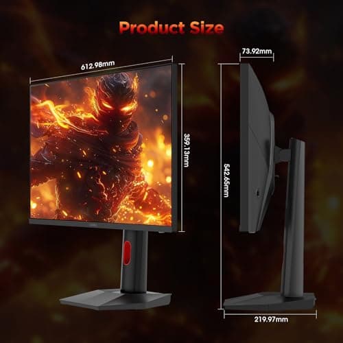 KOORUI Monitor, 27” 1ms 200Hz Gaming Monitor, Mini-LED Panel- 1440P WQHD 300000:1 Contrast Ratio Computer Screen, HDR 1000 Display, 97% DCI-P3, Tilt Adjustable, HDMI/DP, Eye Care 10