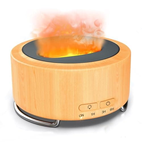 Emochies Essential Oil Diffuser for Home: 500ML Aroma Diffuser for Hotel Office Yoga Room - Humidifier with 9 Colors LED Night Light for Kids/Women Home Relaxation,Orange Yellow