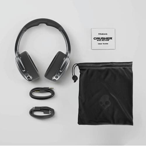 Skullcandy Crusher 540 Active Wireless Bluetooth Headphones with Multi-Sensory Bass, Noise Isolating Over-Ear Fit, Sweat and Water Resistant, 40 Hours Battery, Microphone for iPhone Android - Coal 9