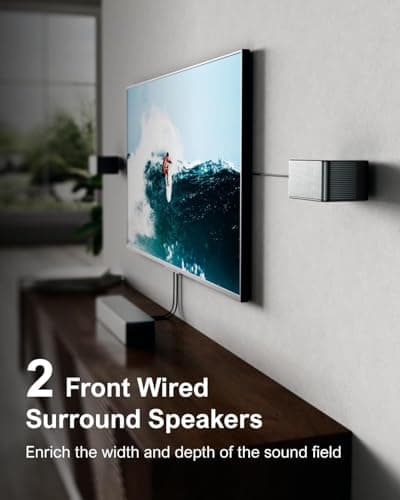 ULTIMEA 7.1 Surround Sound System for TV with Dolby Atmos, 460W Sound Bar for TV with 6.5" Subwoofer, APP Control, 4 Wired Surround Speakers, Home Theater Sound System, Poseidon D80 (2025 Upgrade) 8