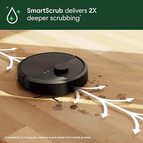 iRobot Roomba Plus 405 (G181) 2in1 Vacuum & Mop Robot with AutoWash Dock - Dual Spinning, Smart & Fast Mapping, Ideal for Pet Hair, Self-Empties 75 Days, Intense Suction, Pad Washing & Drying 5